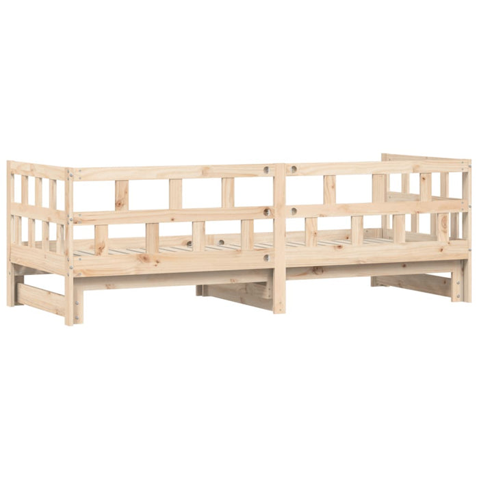 Daybed with Trundle without Mattress 90x190 cm Single Solid Wood