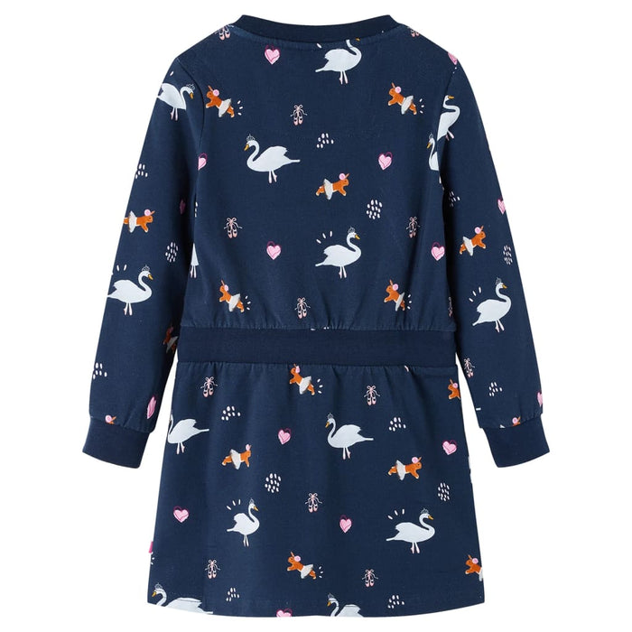 Kids' Dress with Long Sleeves Navy 116