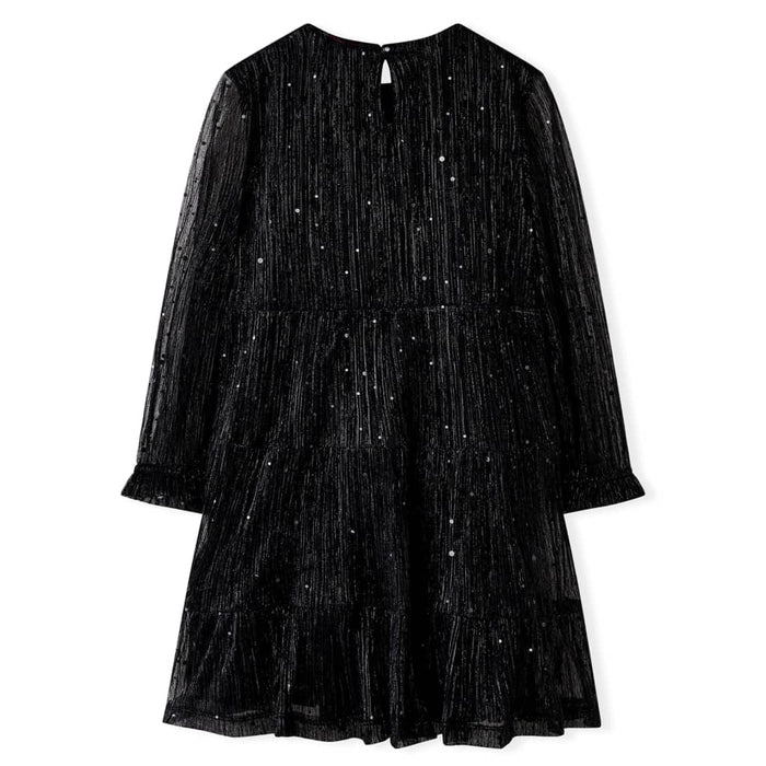 Kids' Dress with Long Sleeves Black 116