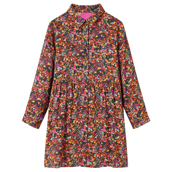 Kids' Dress with Long Sleeves Multicolour 140