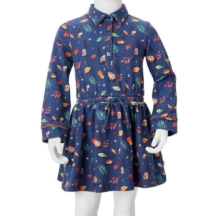 Kids' Dress with Long Sleeves Navy 116