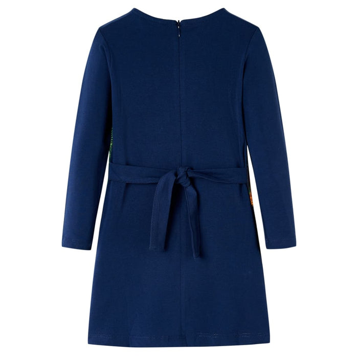 Kids' Dress with Long Sleeves Navy 128