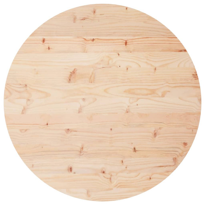 Table Top Round Ø70x3 cm Solid Wood Pine