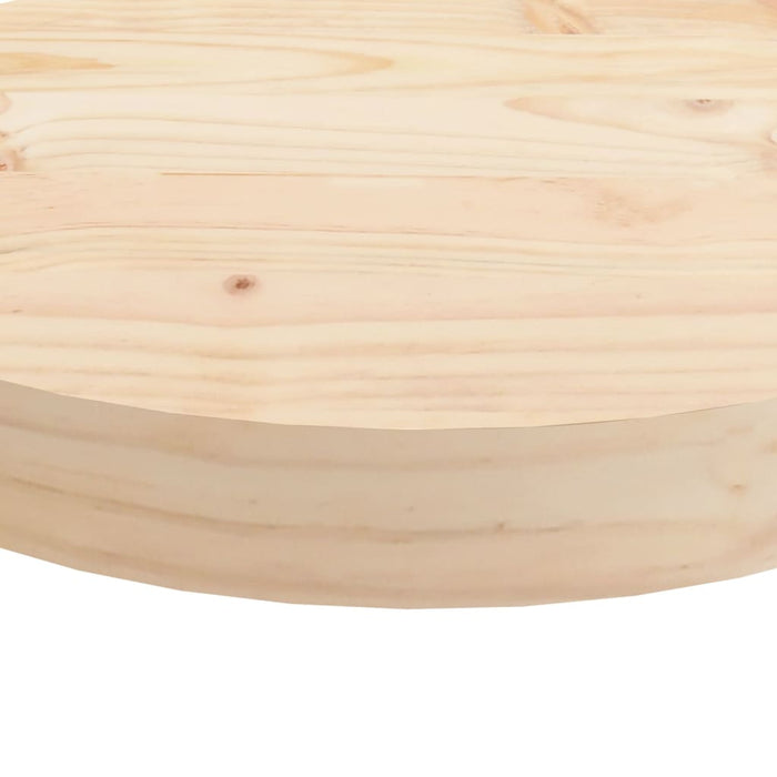 Table Top Round Ø70x3 cm Solid Wood Pine