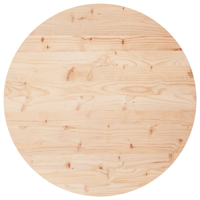 Table Top Round Ø80x3 cm Solid Wood Pine