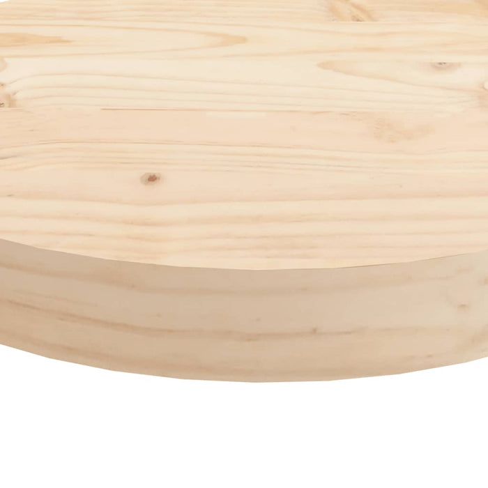 Table Top Round Ø80x3 cm Solid Wood Pine