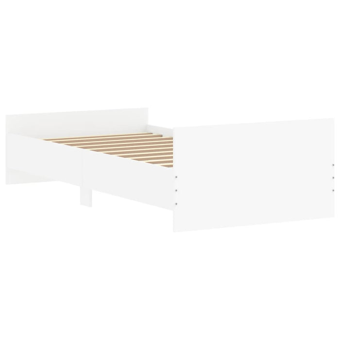 Bed Frame without Mattress White 90x200 cm Engineered Wood