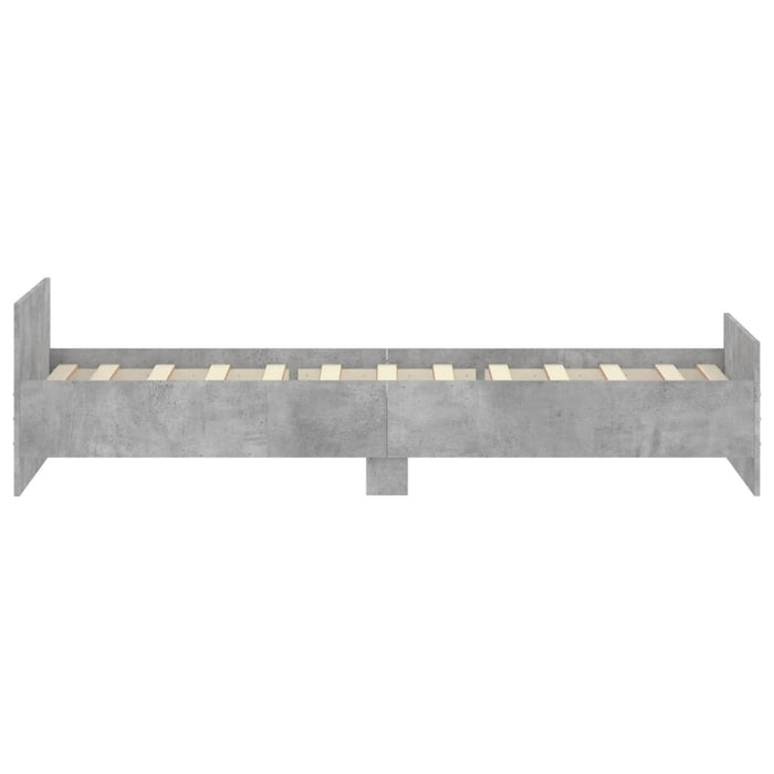 Bed Frame without Mattress Concrete Grey 90x200 cm