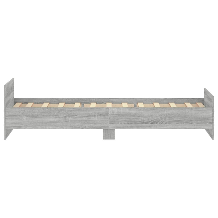 Bed Frame without Mattress Grey Sonoma 90x200 cm Engineered Wood