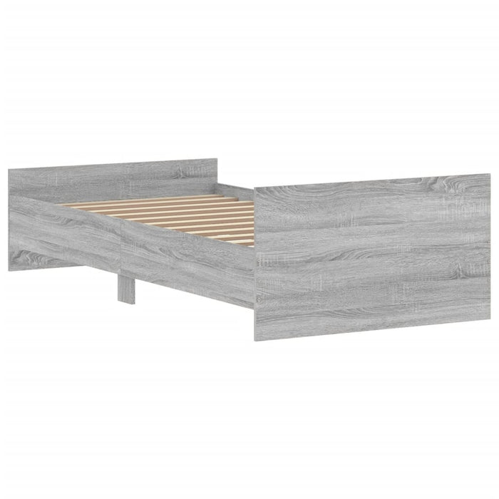 Bed Frame without Mattress Grey Sonoma 90x200 cm Engineered Wood