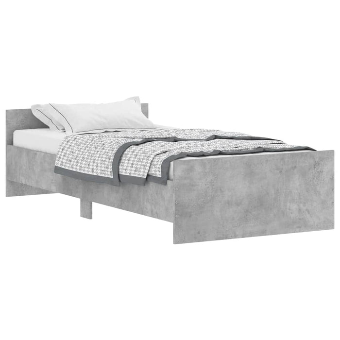 Bed Frame without Mattress Concrete Grey 100x200 cm