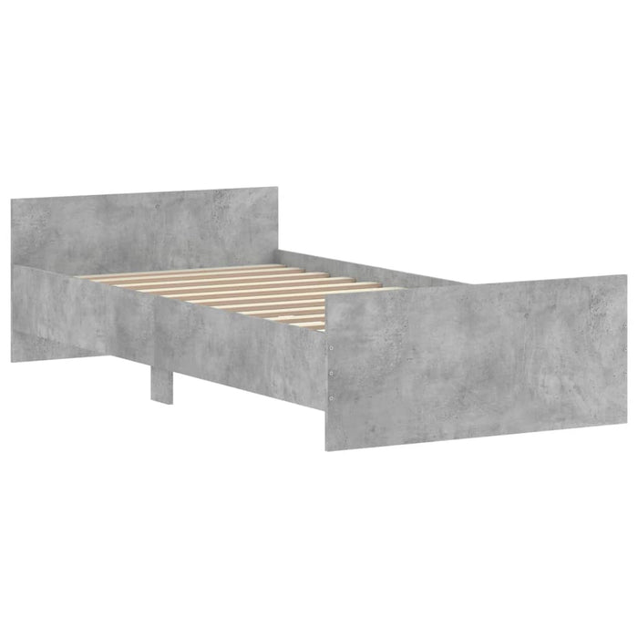 Bed Frame without Mattress Concrete Grey 100x200 cm