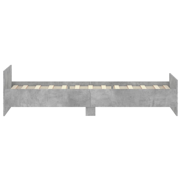 Bed Frame without Mattress Concrete Grey 100x200 cm