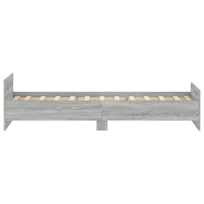 Bed Frame without Mattress Grey Sonoma 100x200 cm Engineered Wood