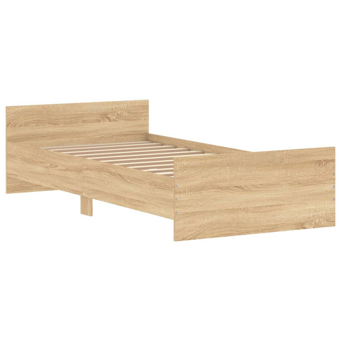 Bed Frame without Mattress Sonoma Oak 90x190 cm Single Engineered Wood