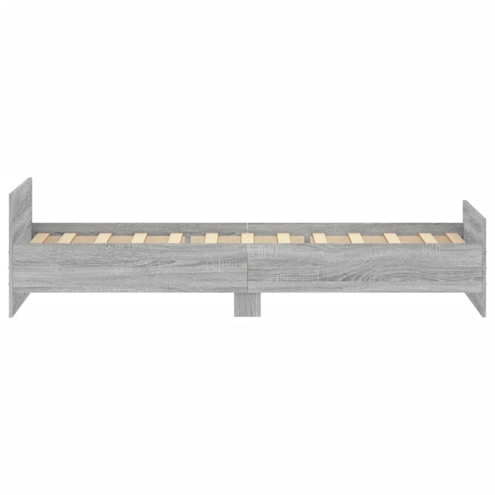 Bed Frame without Mattress Grey Sonoma 90x190 cm Single Engineered Wood