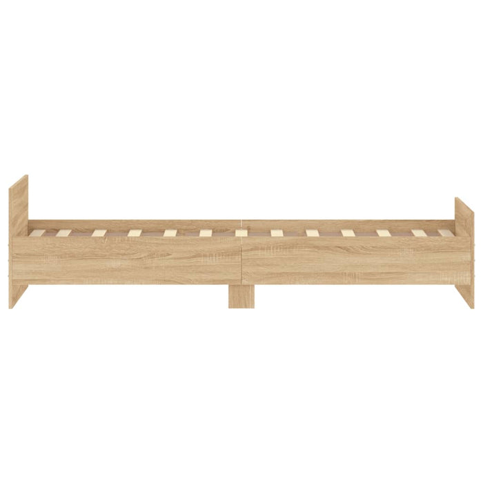 Bed Frame without Mattress Sonoma Oak 75x190 cm Small Single  Engineered Wood