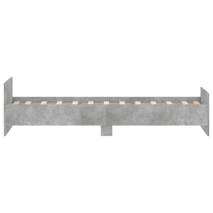 Bed Frame without Mattress Concrete Grey 75x190 cm Small Single