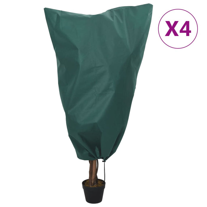 Plant Fleece Covers with Drawstring 4 pcs 70 g/m² 0.8x0.8 m