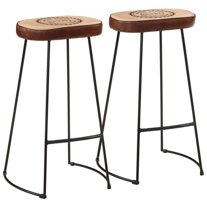 Bar Stools 2 pcs Dark Brown 44x37.5x78 cm