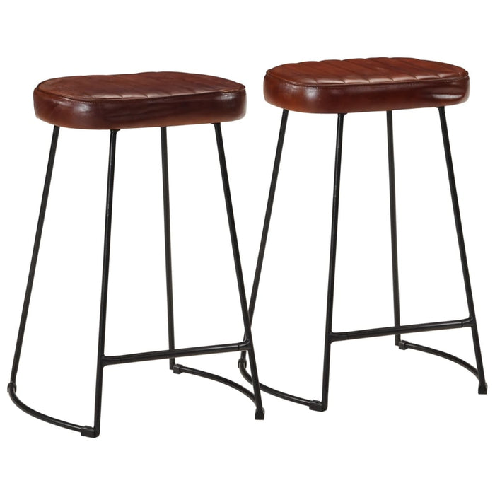 Bar Stools 2 pcs Dark Brown 41x29x62 cm