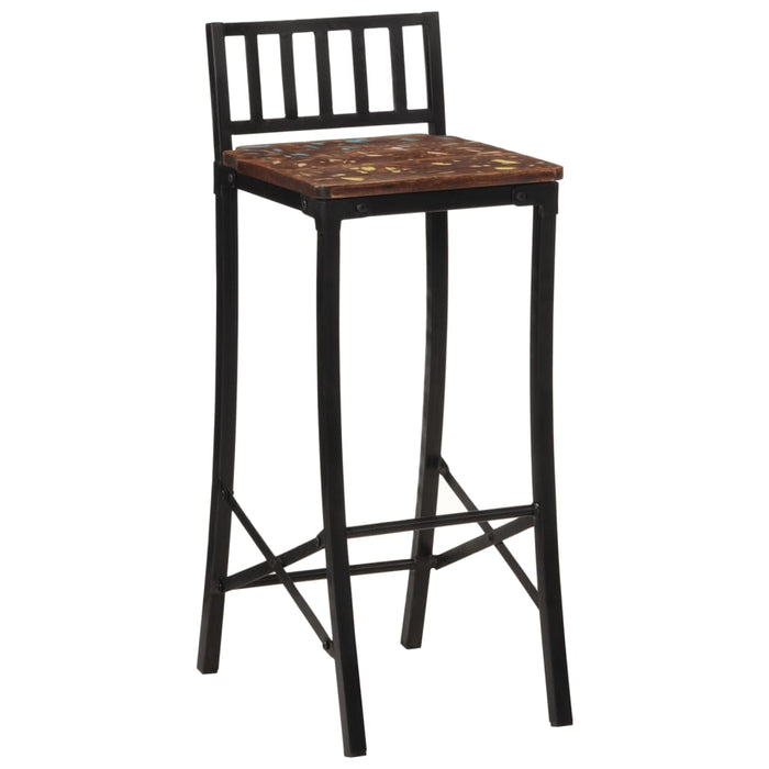 Bar Chairs 4 pcs Solid Wood Reclaimed