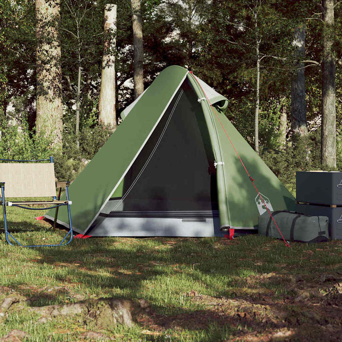 Camping Tent Dome 2-Person Green Waterproof