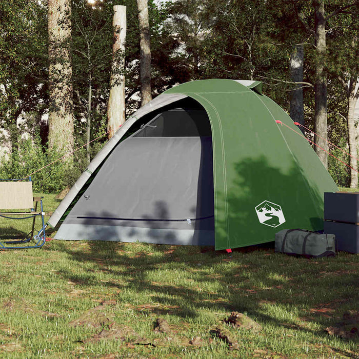 Cort de camping Dome pentru 4 persoane, verde, rezistent la apă