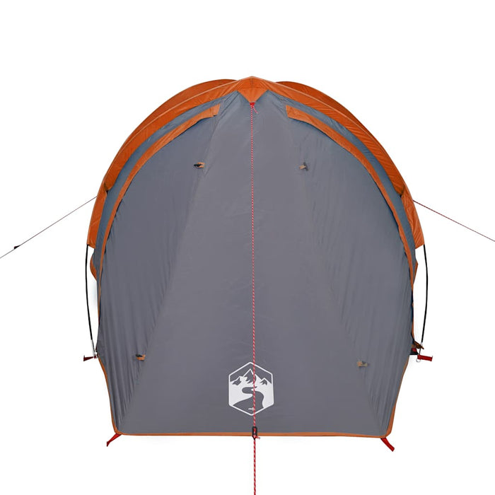 Camping Tent Dome 2-Person Grey and Orange Waterproof