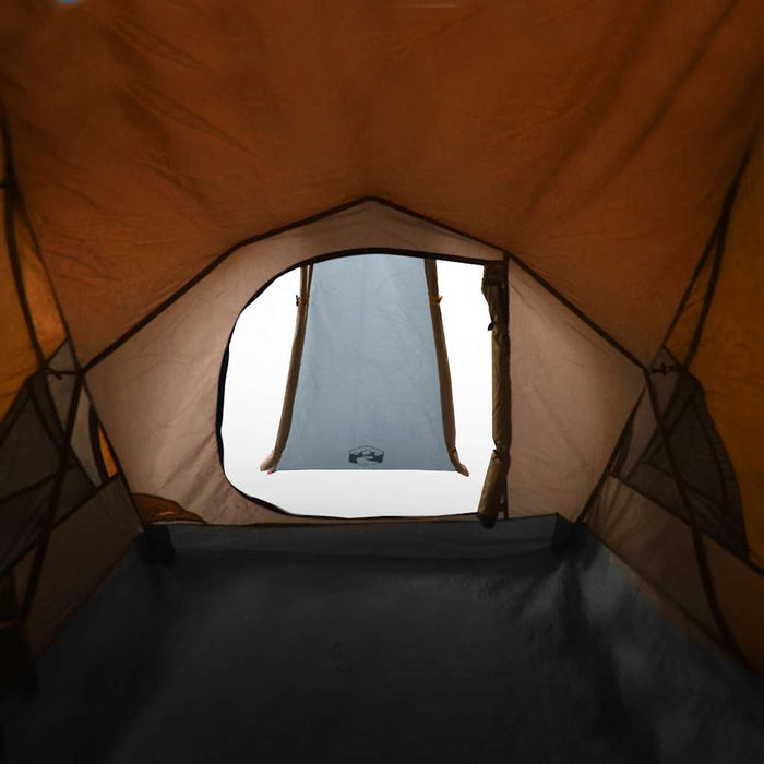 Camping Tent Dome 2-Person Grey and Orange Waterproof