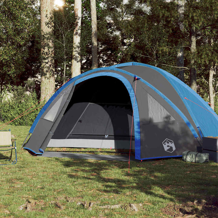 Cort de camping Dome pentru 4 persoane, albastru, rezistent la apă