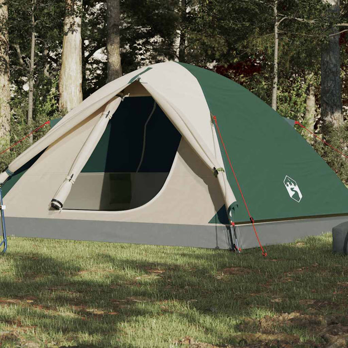 Cort de camping Dome pentru 6 persoane, verde, rezistent la apă