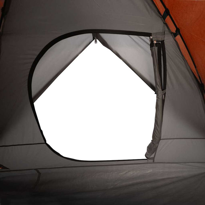 Camping Tent Dome 6-Person Orange Waterproof