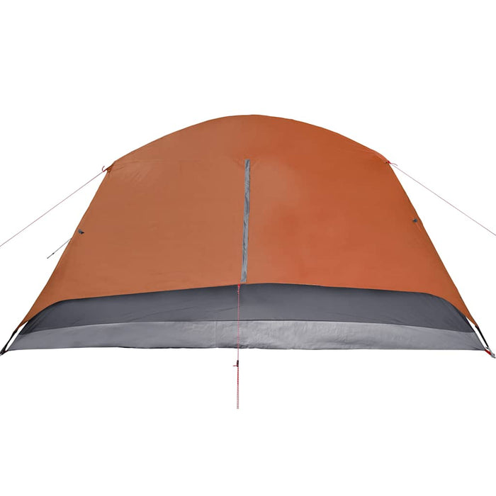 Family Tent with Porch 6-Person Grey and Orange Waterproof