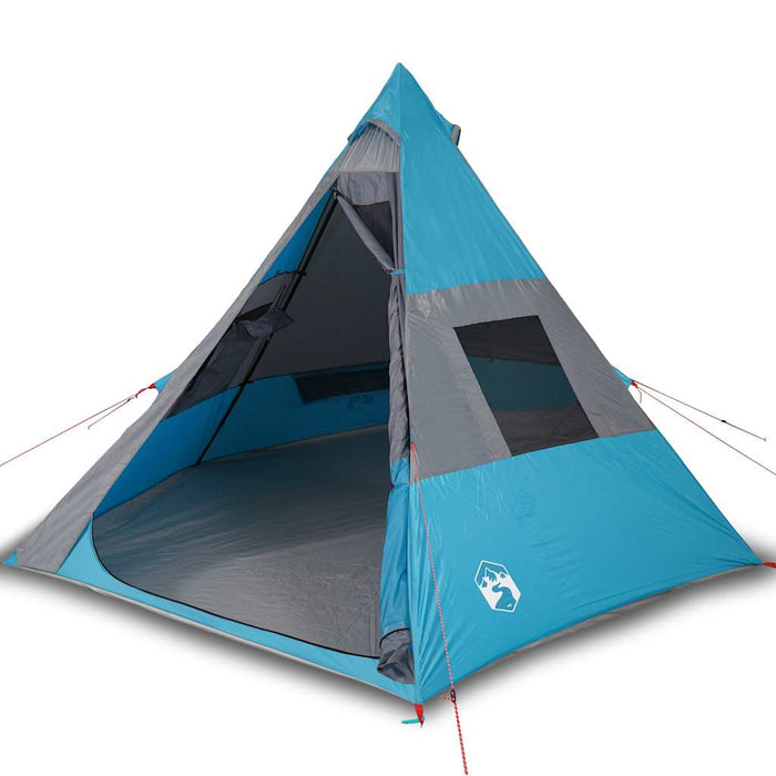 Cort de camping Tipi 7-Person Blue Waterproof