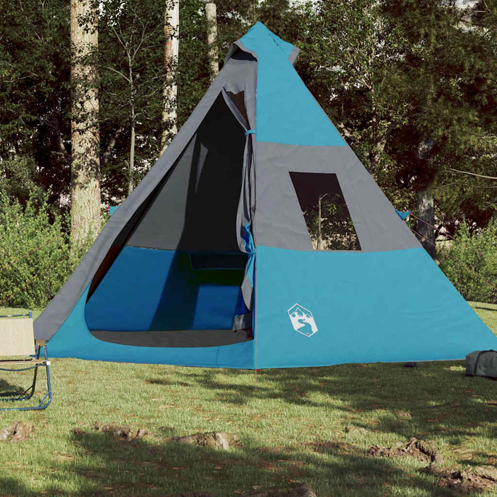 Cort de camping Tipi 7-Person Blue Waterproof