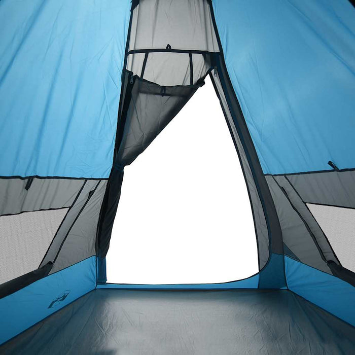 Cort de camping Tipi 7-Person Blue Waterproof