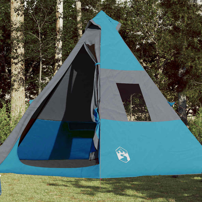 Cort de camping Tipi 7-Person Blue Waterproof