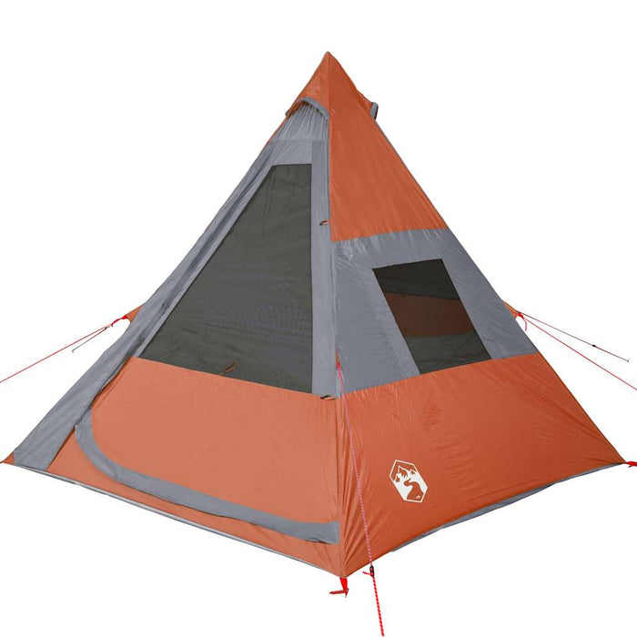 Camping Tent Tipi 7-Person Orange Waterproof