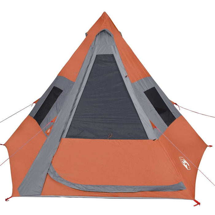 Camping Tent Tipi 7-Person Orange Waterproof