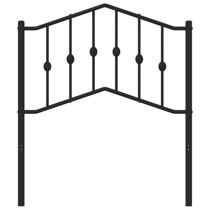 Metal Headboard Black 80 cm