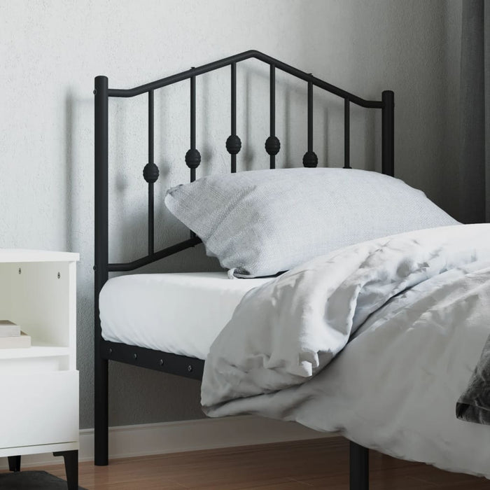 Metal Headboard Black 80 cm