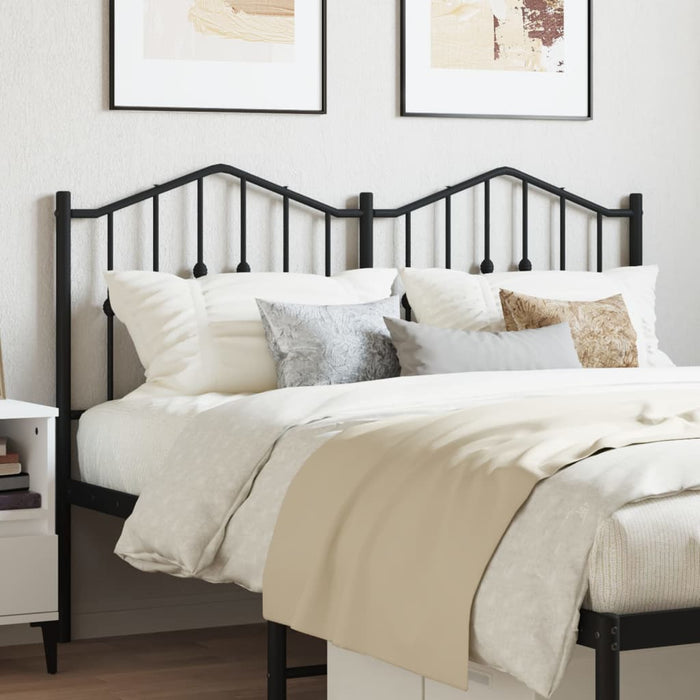 Metal Headboard Black 140 cm