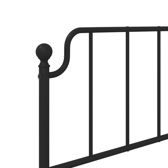 Metal Headboard Black 80 cm