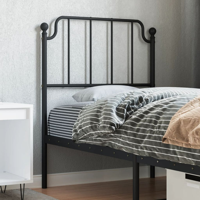 Metal Headboard Black 80 cm