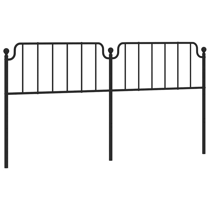 Metal Headboard Black 193 cm