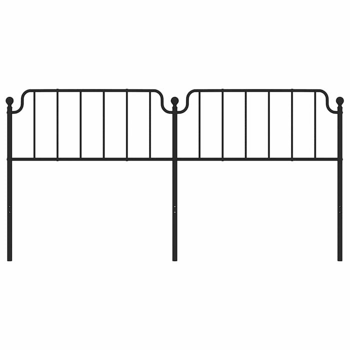 Metal Headboard Black 193 cm