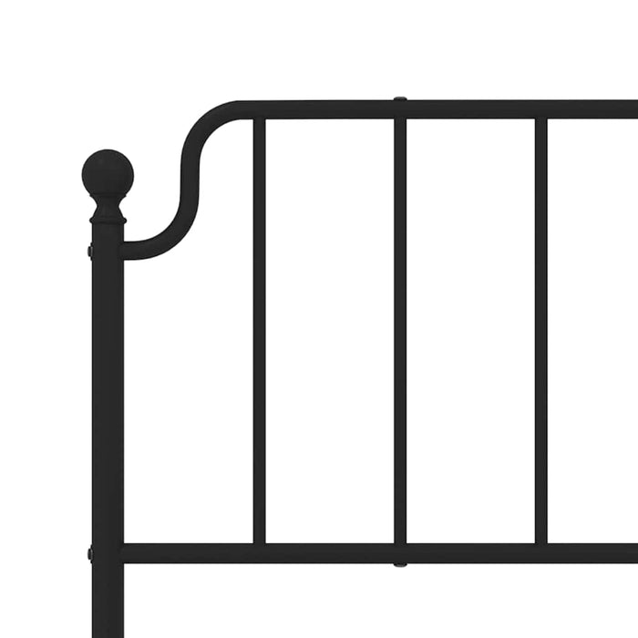 Metal Headboard Black 193 cm