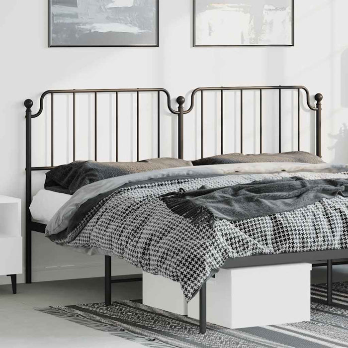 Metal Headboard Black 193 cm