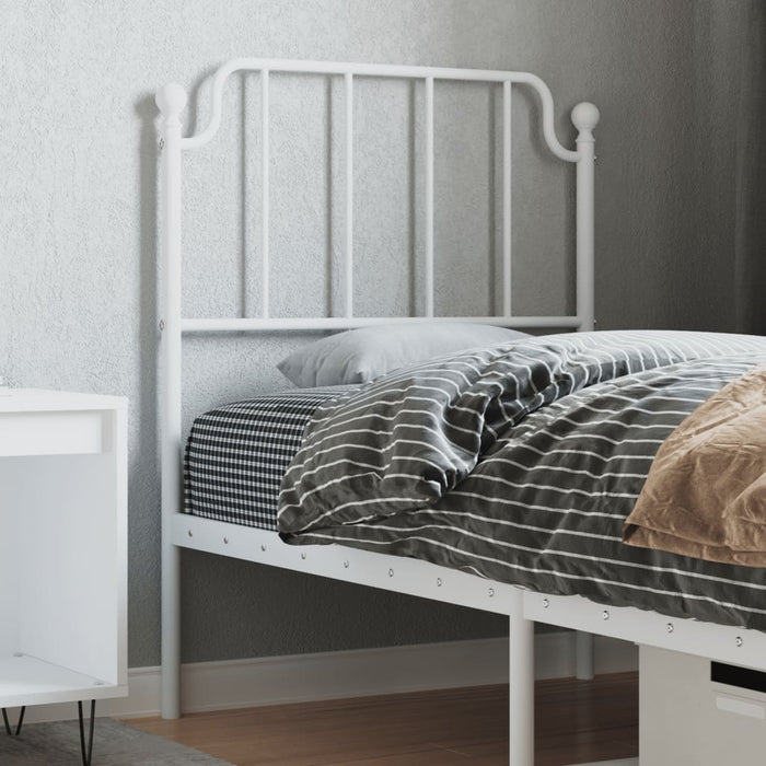 Metal Headboard White 75 cm